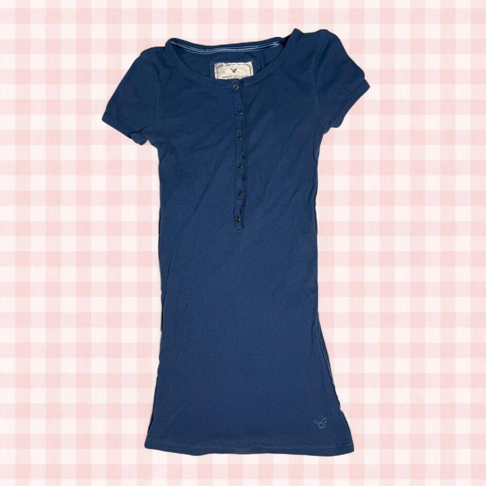 American-eagle Women's Blue and Navy Shirt